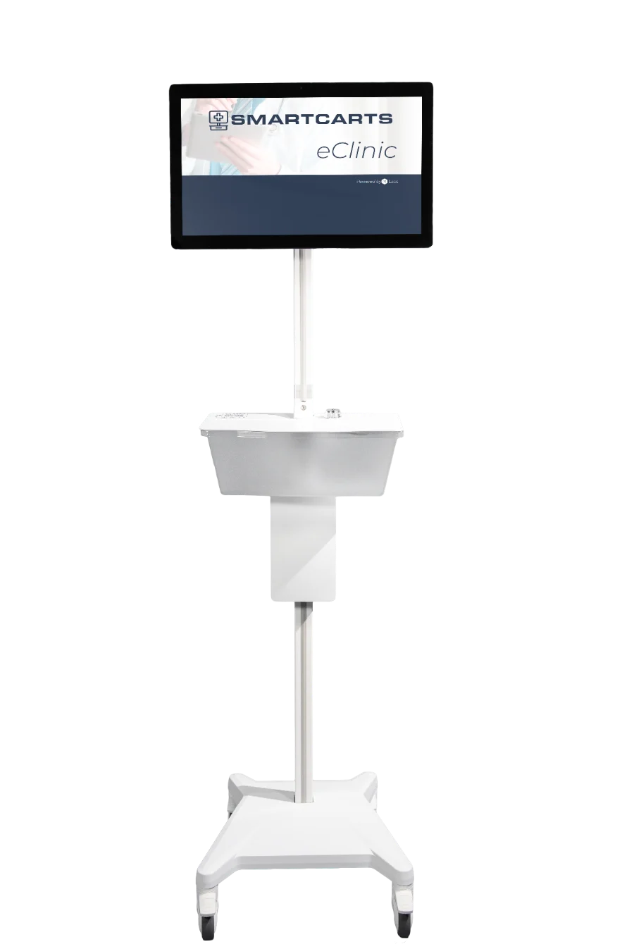 The SmartCarts WiFi + Ethernet Cart — a 21.5-inch all-in-one touchscreen on a rolling stand